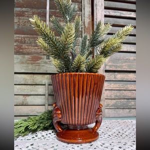 Vintage Haeger Pottery Planter Brown Potted plants